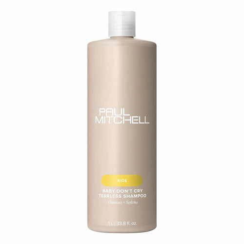 Bouteille de couleur brune du Shampooing Baby Don't Cry de Paul Mitchell 1L.