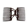 Peigne à cheveux-Pinces, élastiques et bandeaux||Clips, Elastics & Headbands-GISÈLE-Carré 17 dents-Brun-Gisèle produits de beauté