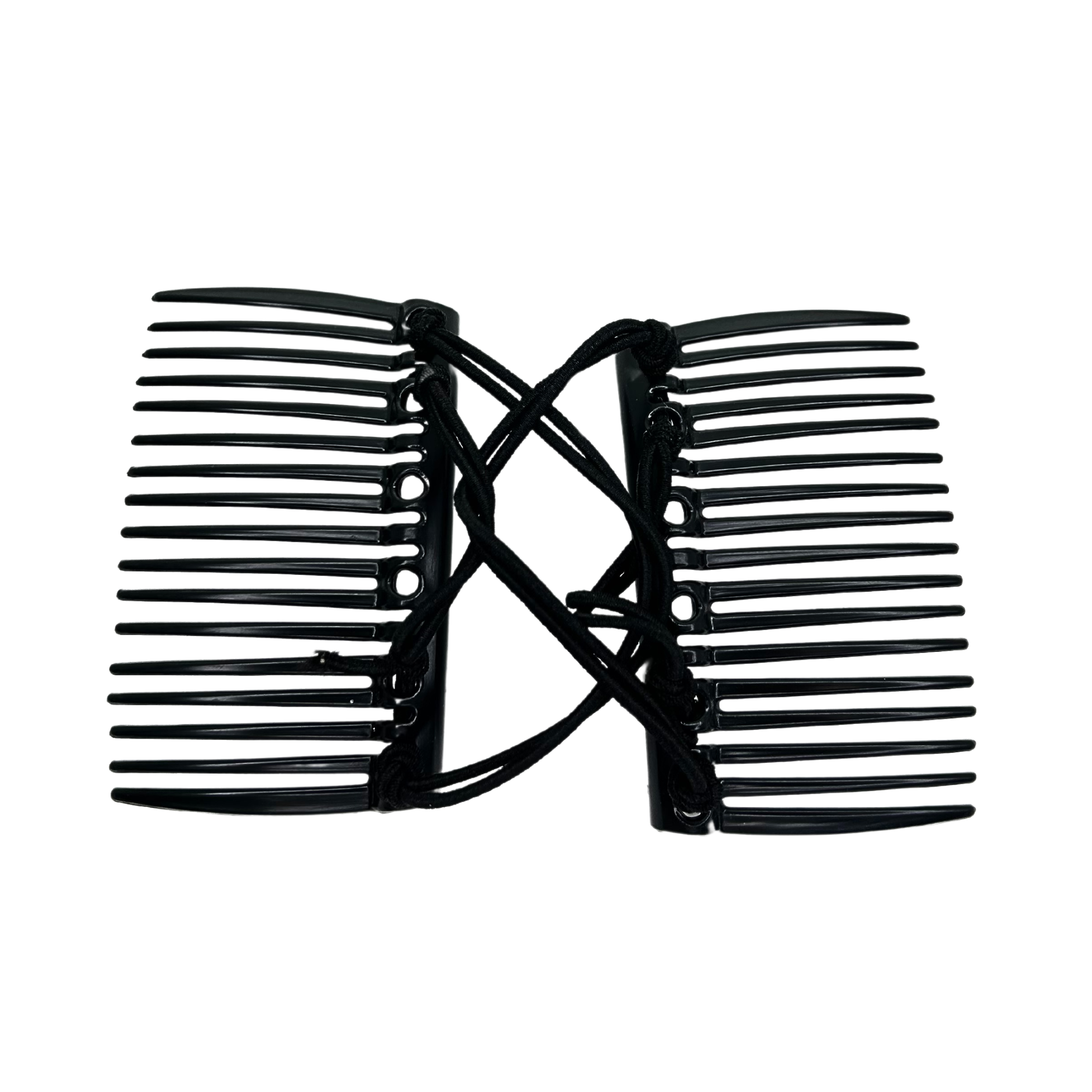 Peigne à cheveux-Pinces, élastiques et bandeaux||Clips, Elastics & Headbands-GISÈLE-Carré 17 dents-Noir-Gisèle produits de beauté