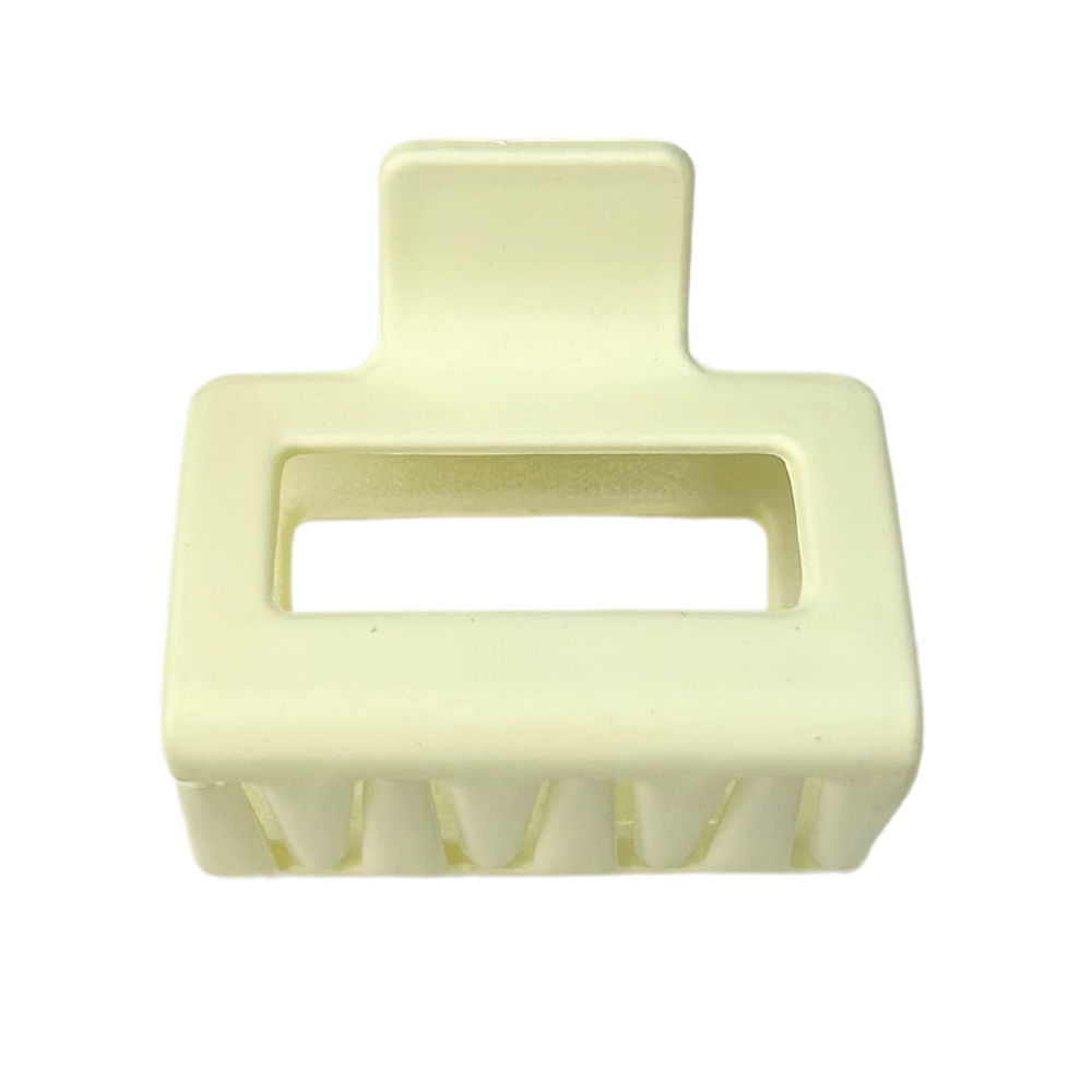 Petite pince à cheveux carrée-Pinces, élastiques et bandeaux||Clips, Elastics & Headbands-GISÈLE-Blanc crème-2 pouces-Gisèle produits de beauté