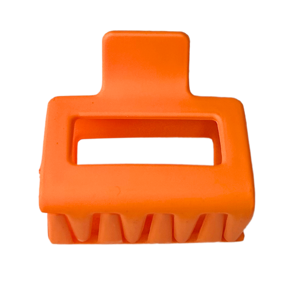 Petite pince à cheveux carrée-Pinces, élastiques et bandeaux||Clips, Elastics & Headbands-GISÈLE-Orange-2 pouces-Gisèle produits de beauté