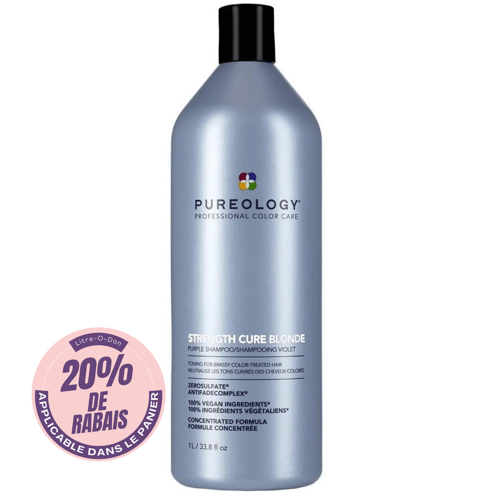 PUREOLOGY_Strength Cure Blonde - Shampooing_1L-_Gisèle produits de beauté