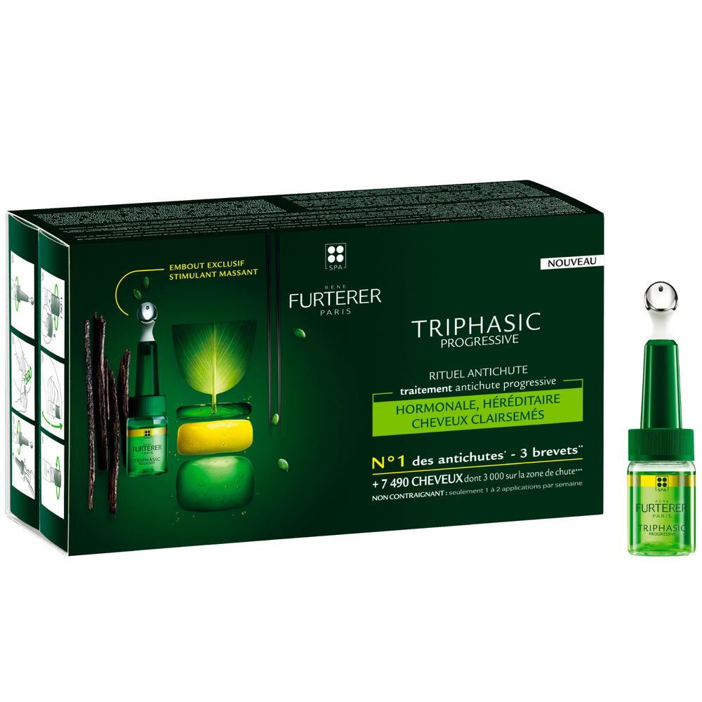 RENE FURTERER_Triphasic - Rituel cheveux clairsemés Progressive (16 ampoules)_-_Gisèle produits de beauté