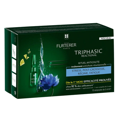 Triphasic - Rituel perte de densité réactionnelle (12 ampoules)-Dégarnissage et perte de cheveux||Hair Loss & Thinning-RENE FURTERER-[Format]