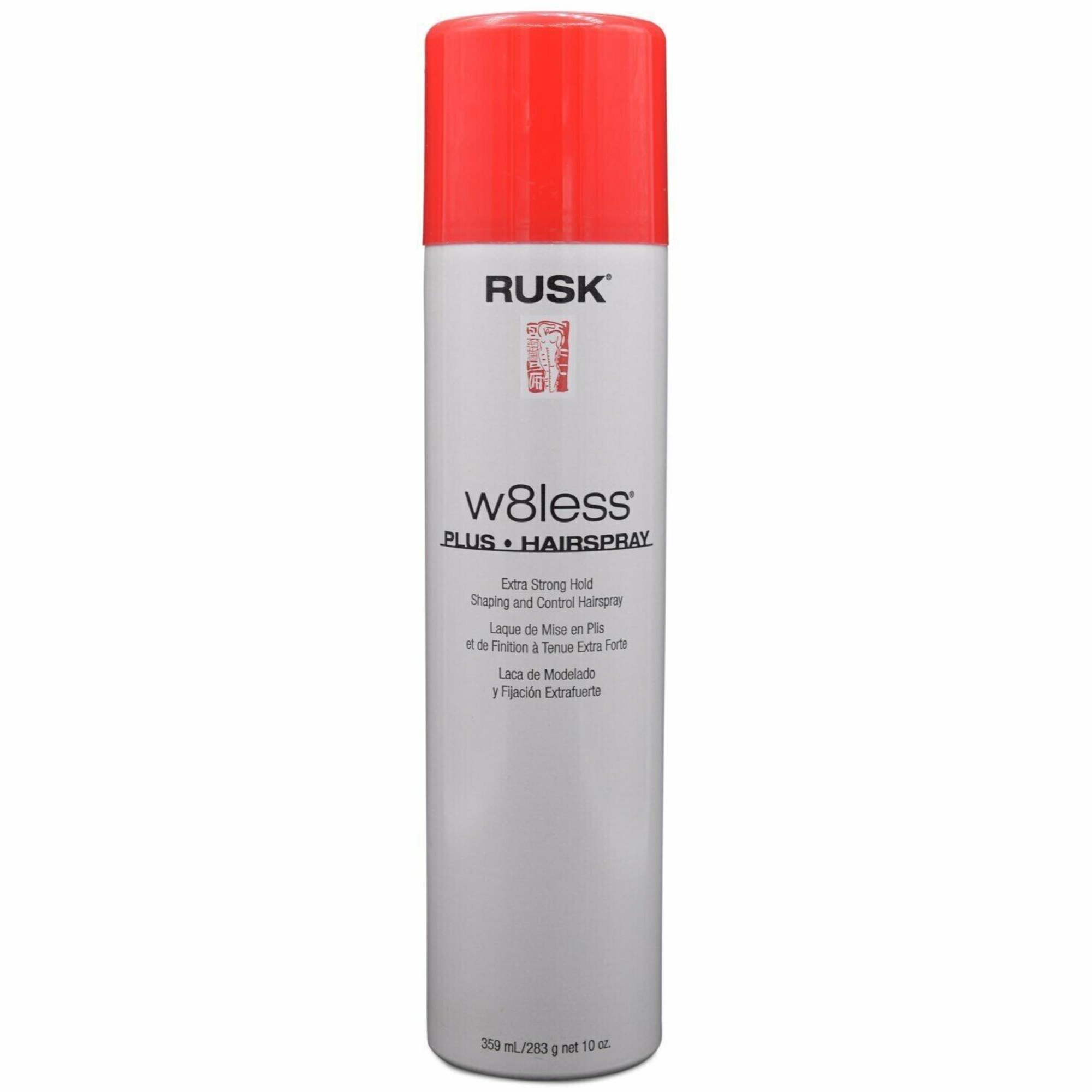 RUSK_W8less plus - Laque à tenue extra forte_359ml-_Gisèle produits de beauté