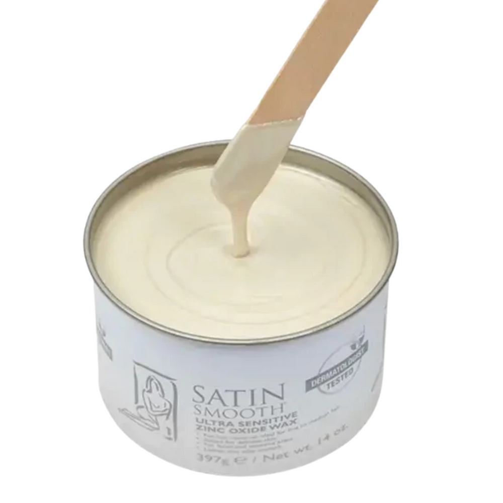 SATIN SMOOTH_Cire à l'oxyde de zinc pour zones ultra-sensibles_397g-_Gisèle produits de beauté