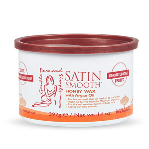 SATIN SMOOTH_Cire au miel et à l'huile d'argan_397g-_Gisèle produits de beauté