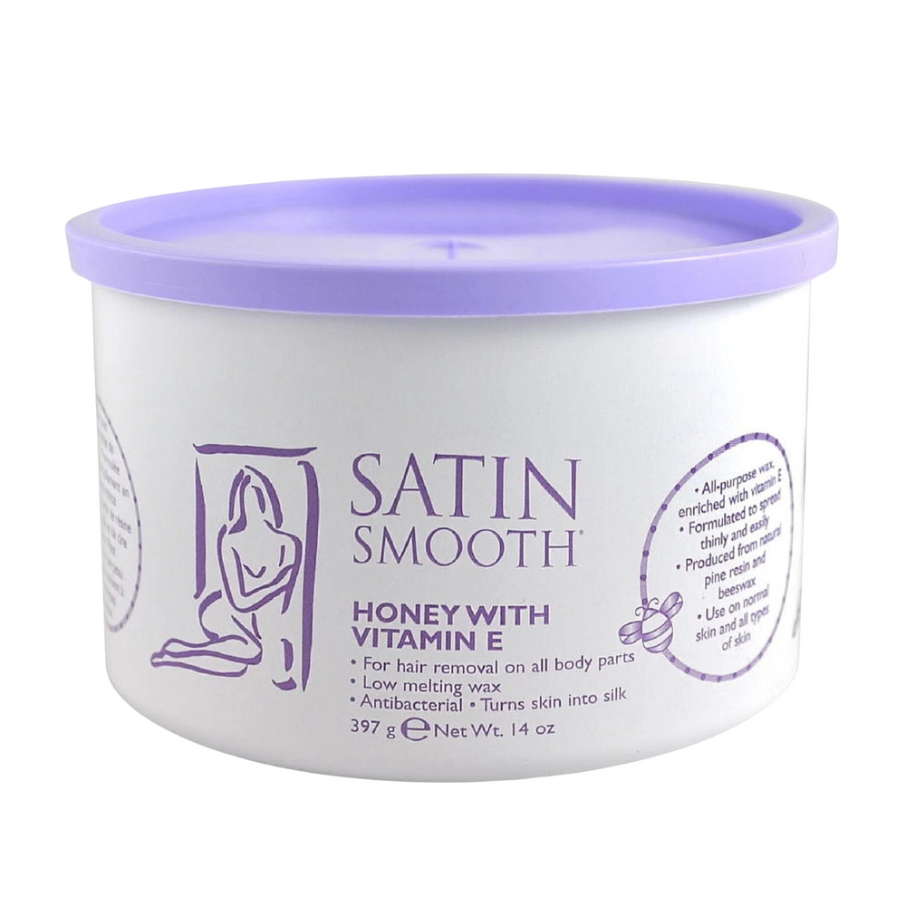 SATIN SMOOTH_Cire au miel et à la vitamine E_397g-_Gisèle produits de beauté