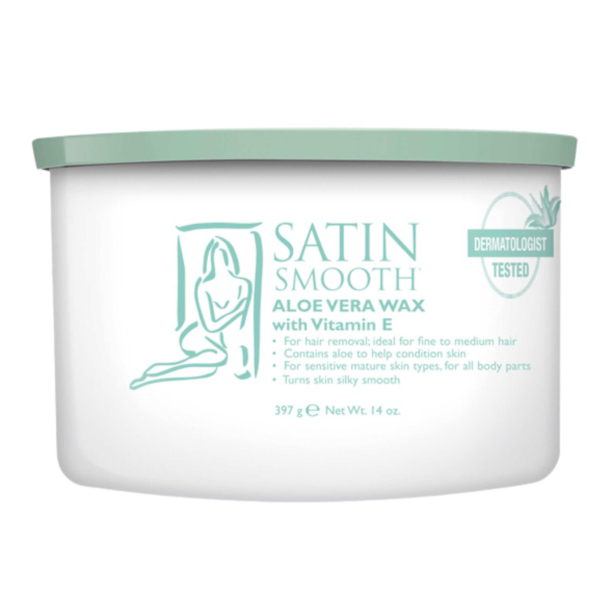 SATIN SMOOTH_Cire d'aloe vera avec vitamine e_397g-_Gisèle produits de beauté
