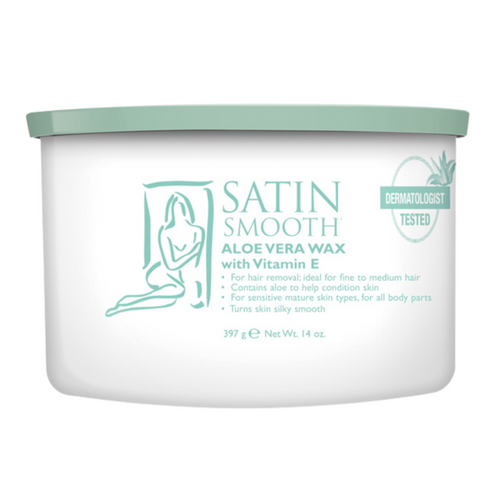 SATIN SMOOTH_Cire d'aloe vera avec vitamine e_397g-_Gisèle produits de beauté