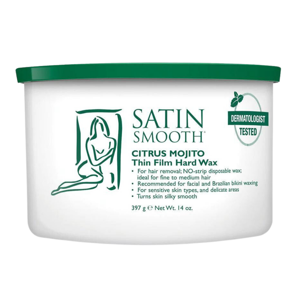 SATIN SMOOTH_Cire dure ''couche fine'' MOJITO_397g-_Gisèle produits de beauté