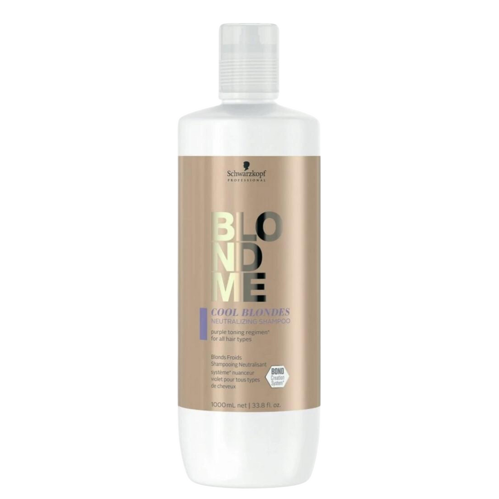 SCHWARZKOPF PROFESSIONNEL_Blonde Me Cool Blondes - Shampooing neutralisant blonds froids_1L-_Gisèle produits de beauté