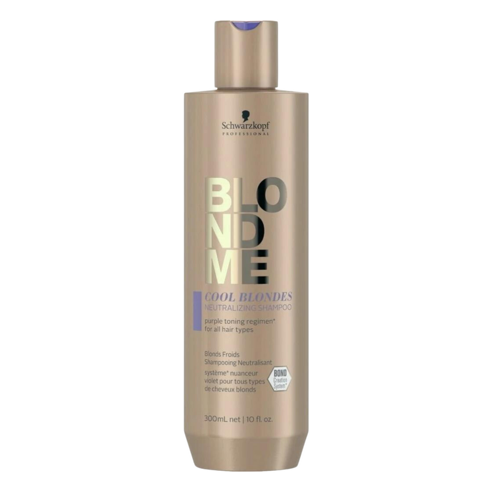 SCHWARZKOPF PROFESSIONNEL_Blonde Me Cool Blondes - Shampooing neutralisant blonds froids_300ml-_Gisèle produits de beauté