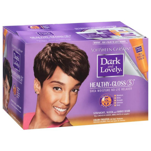 SOFTSHEEN CARSON_Dark and Lovely Healthy-Gloss 5 - Kit défrisant sans soude pour cheveux colorés_-_Gisèle produits de beauté