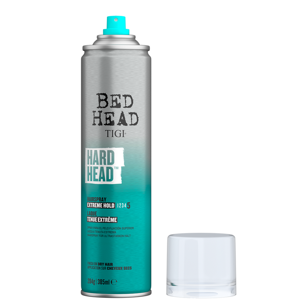 TIGI - BED HEAD_Hard Head - Laque tenue extrême_385ml-_Gisèle produits de beauté