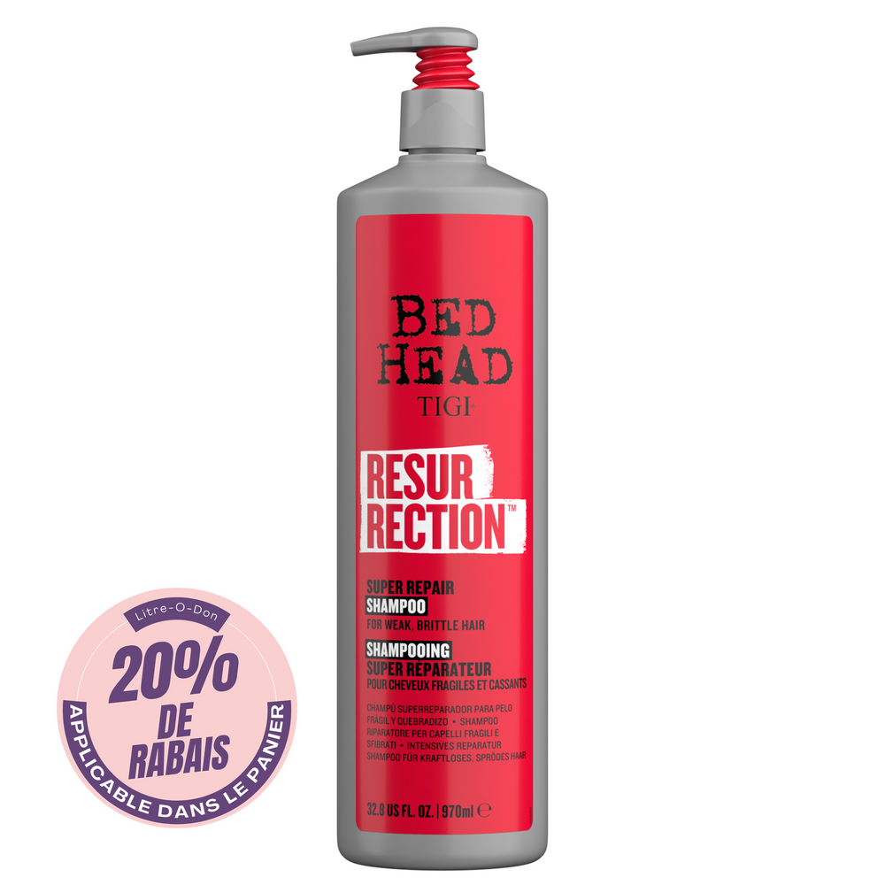 TIGI - BED HEAD_Resurrection - Shampooing super réparateur_970ml-_Gisèle produits de beauté