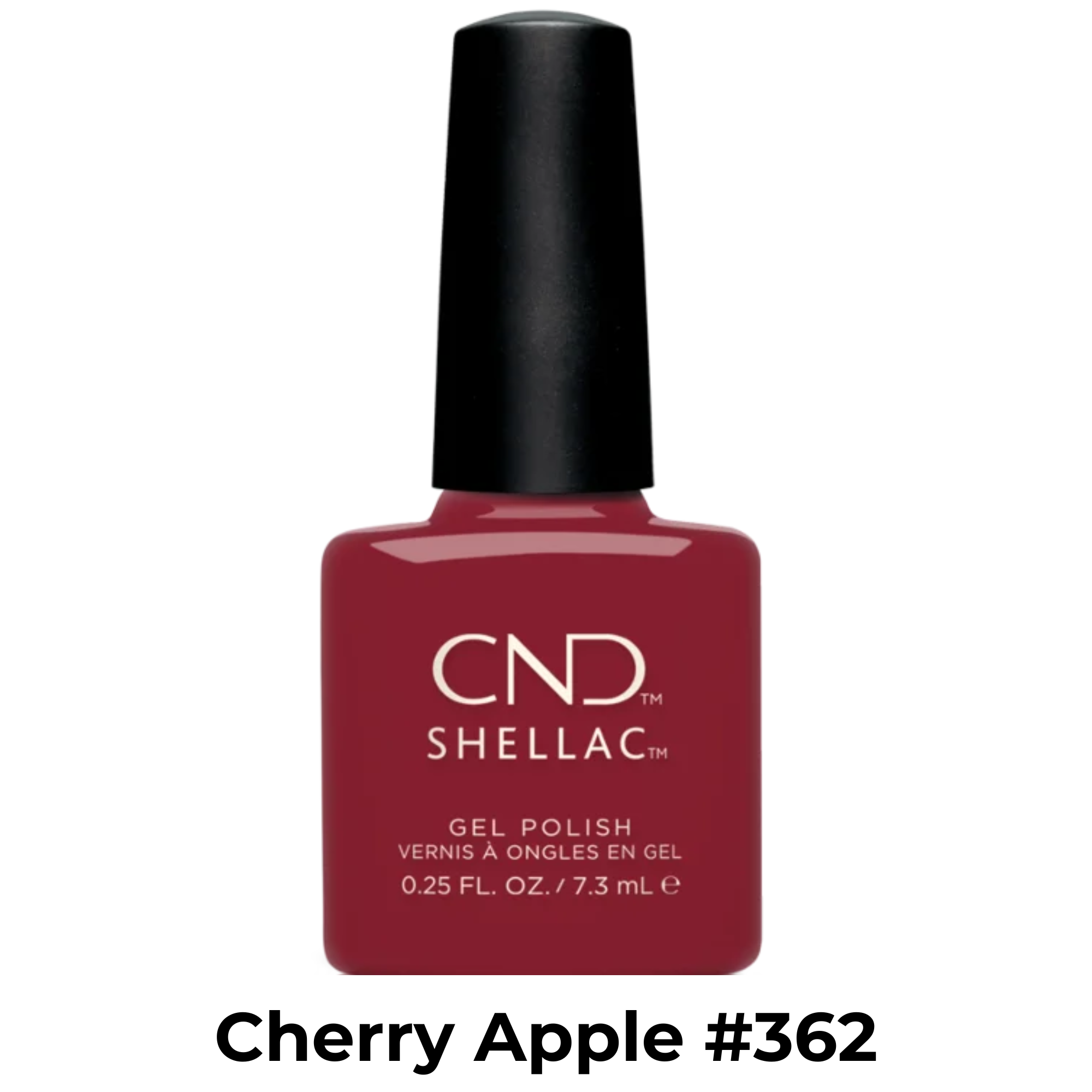 Vernis Shellac U.V-Vernis au gel||Gel Nail Polish-CND SHELLAC-7.3ml-#362 / Cherry apple-Gisèle produits de beauté