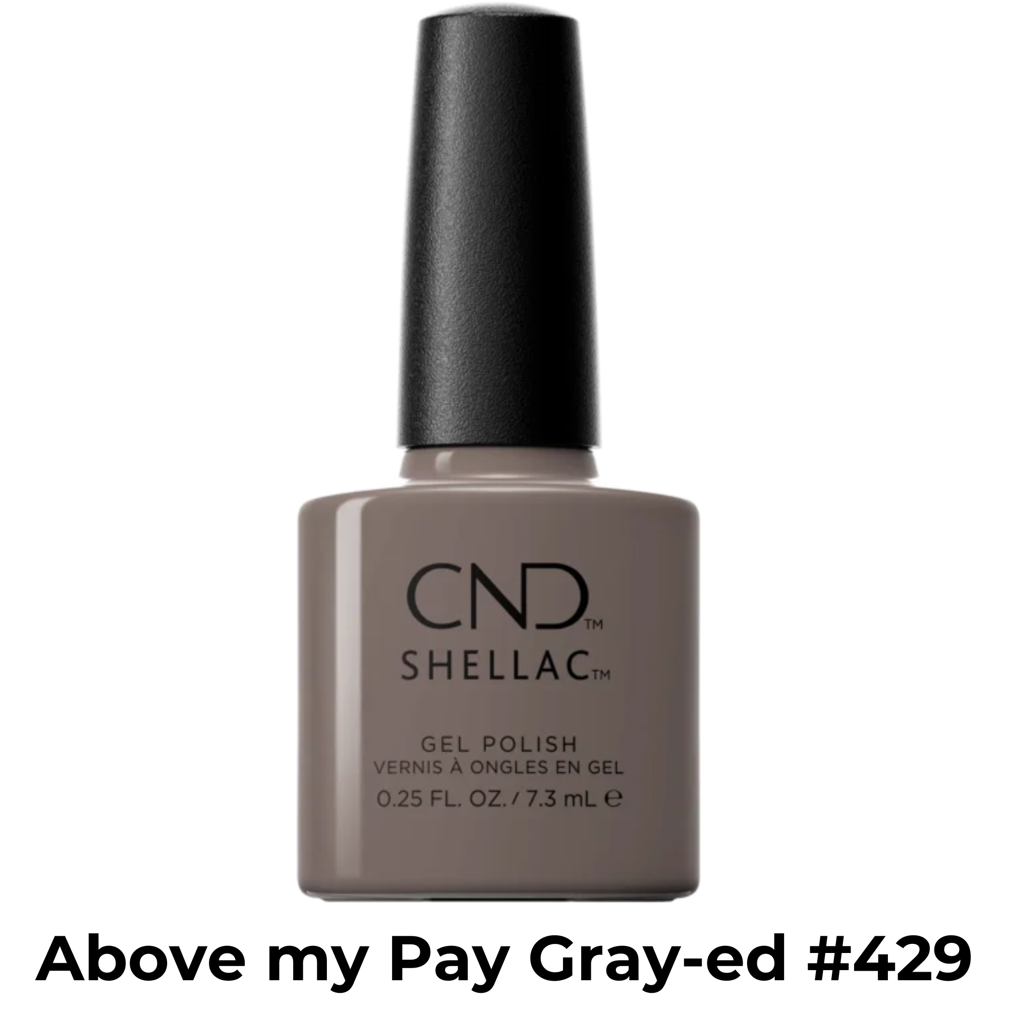 Vernis Shellac U.V-Vernis au gel||Gel Nail Polish-CND SHELLAC-7.3ml-#429 / Above my pay gray-ed-Gisèle produits de beauté