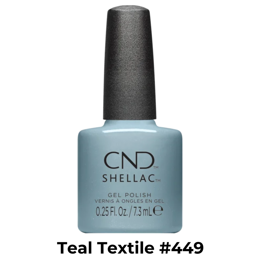 Vernis Shellac U.V-Vernis au gel||Gel Nail Polish-CND SHELLAC-7.3ml-#449 / Teal textile-Gisèle produits de beauté