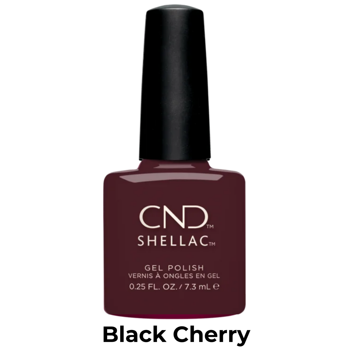 Vernis Shellac U.V-Vernis au gel||Gel Nail Polish-CND SHELLAC-7.3ml-Black cherry-Gisèle produits de beauté