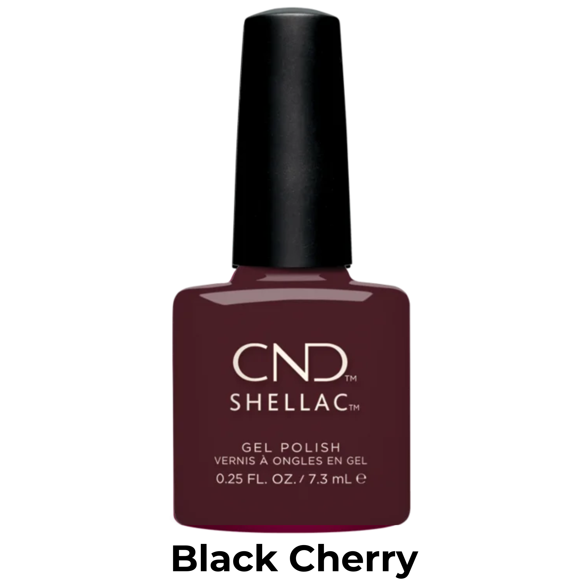 Vernis Shellac U.V-Vernis au gel||Gel Nail Polish-CND SHELLAC-7.3ml-Black cherry-Gisèle produits de beauté