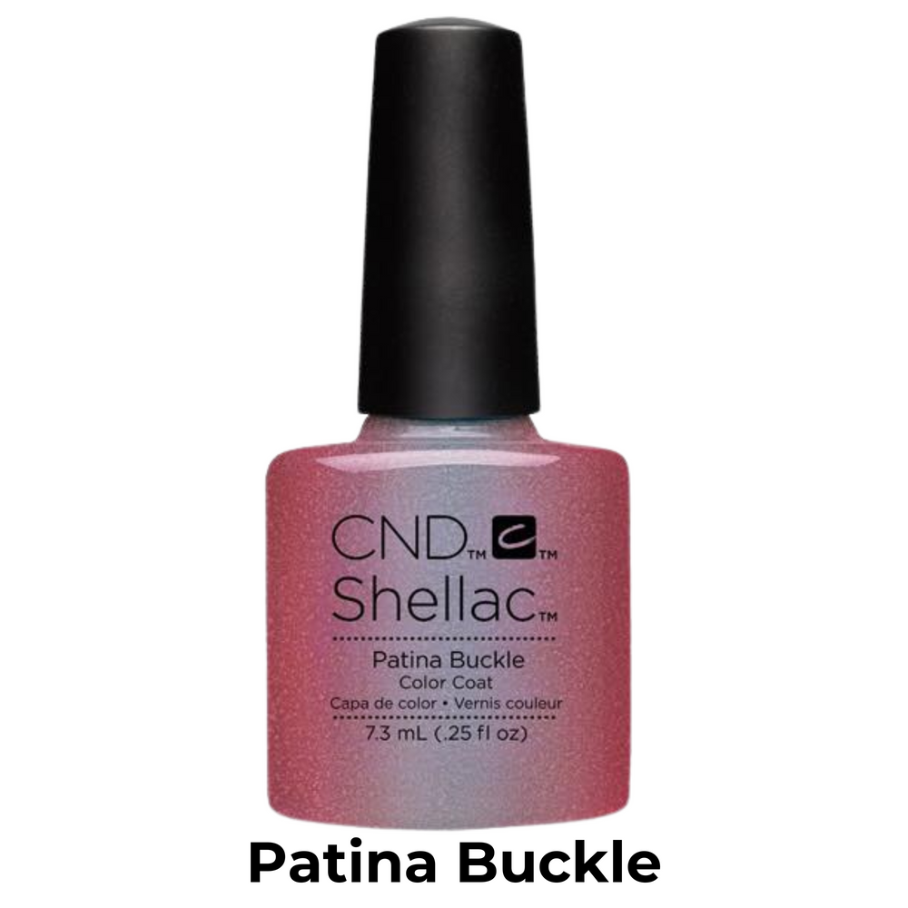 Vernis Shellac U.V-Vernis au gel||Gel Nail Polish-CND SHELLAC-7.3ml-Patina buckel-Gisèle produits de beauté