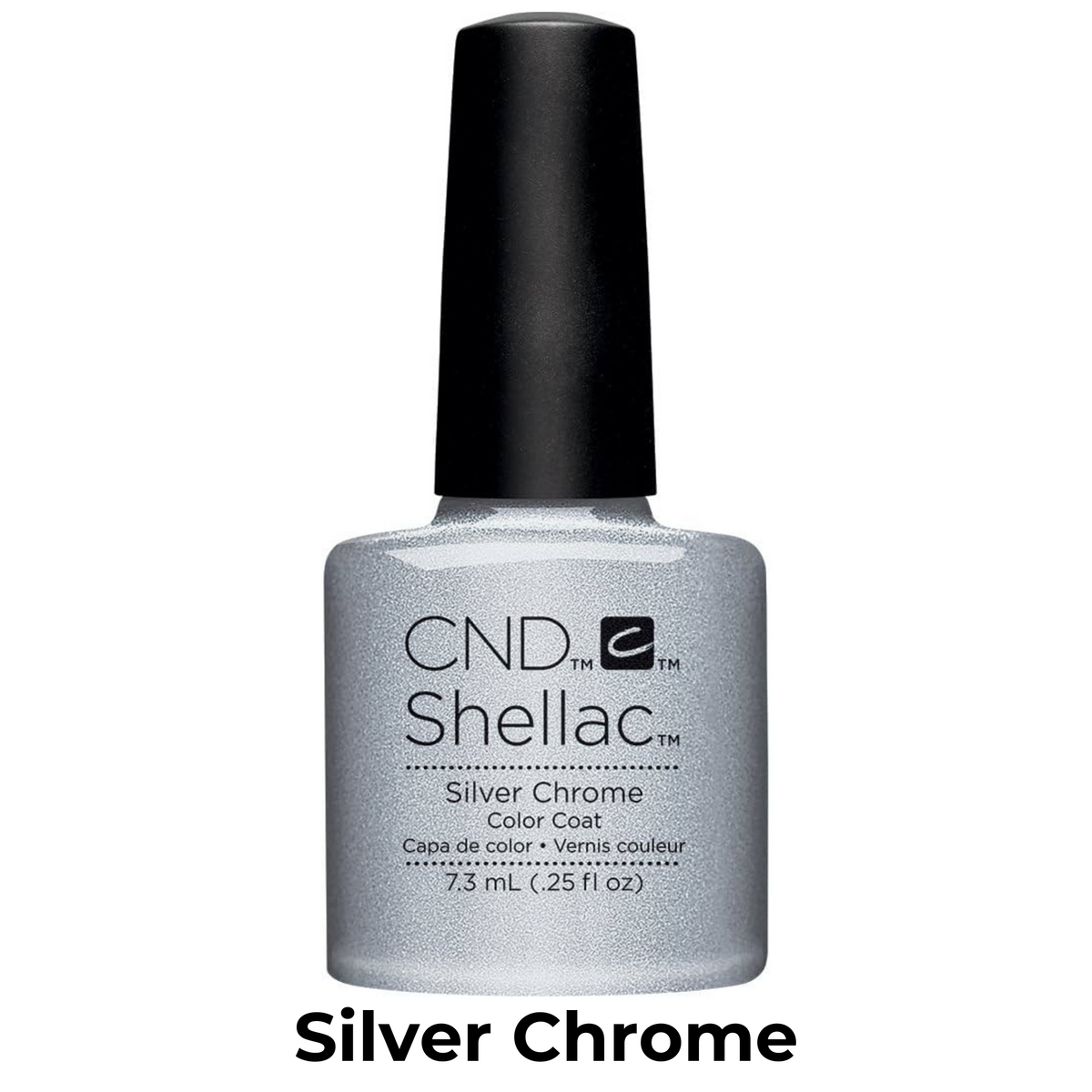 Vernis Shellac U.V-Vernis au gel||Gel Nail Polish-CND SHELLAC-7.3ml-Silver Chrome-Gisèle produits de beauté