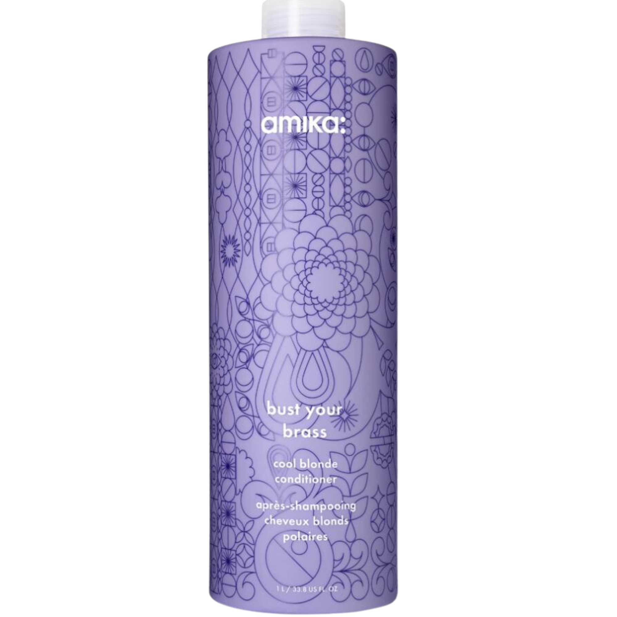 AMIKA_Bust Your Brass - Revitalisant réparateur spécial blonds froids_1L-_Gisèle produits de beauté