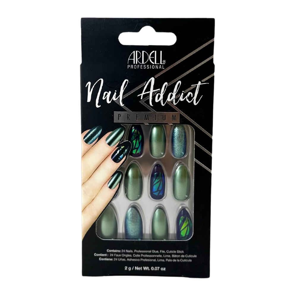 ARDELL_Ardell - Ongles temporaires_Green glitterchrome-_Gisèle produits de beauté