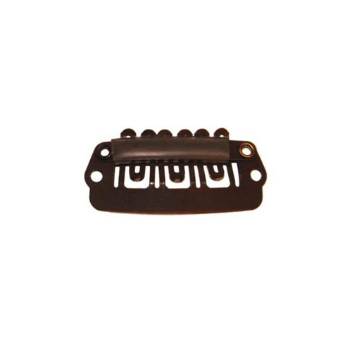 Attaches ''clips'' à dents pour prothèse ou extension capillaire-Attaches, adhésif et dissolvant pour pièces||Clips, adhesives and removers for hair pieces-FIRST LADY-Mini-Brown-1 unité-Gisèle produits de beauté