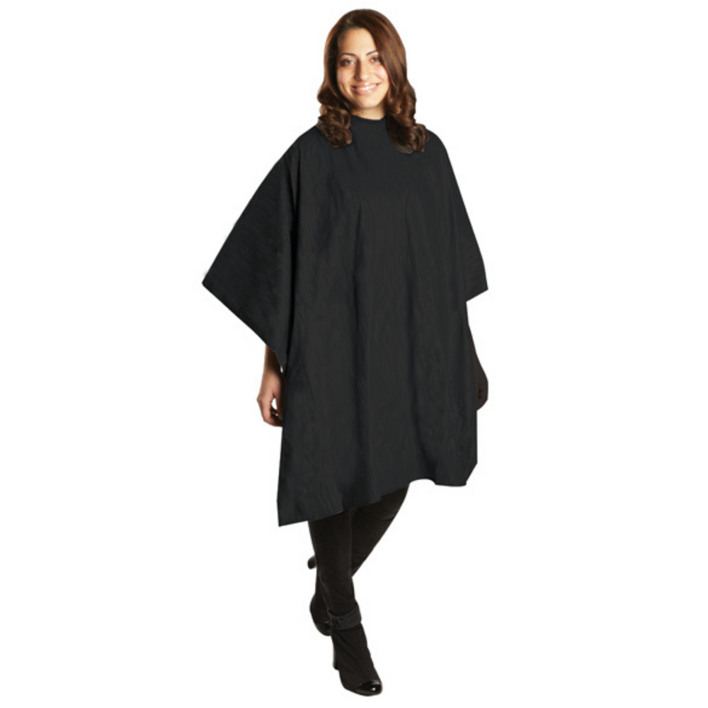 BABYLISS PRO_Cape polyvente très ample_121x147 cm-Noir gaufré_Gisèle produits de beauté