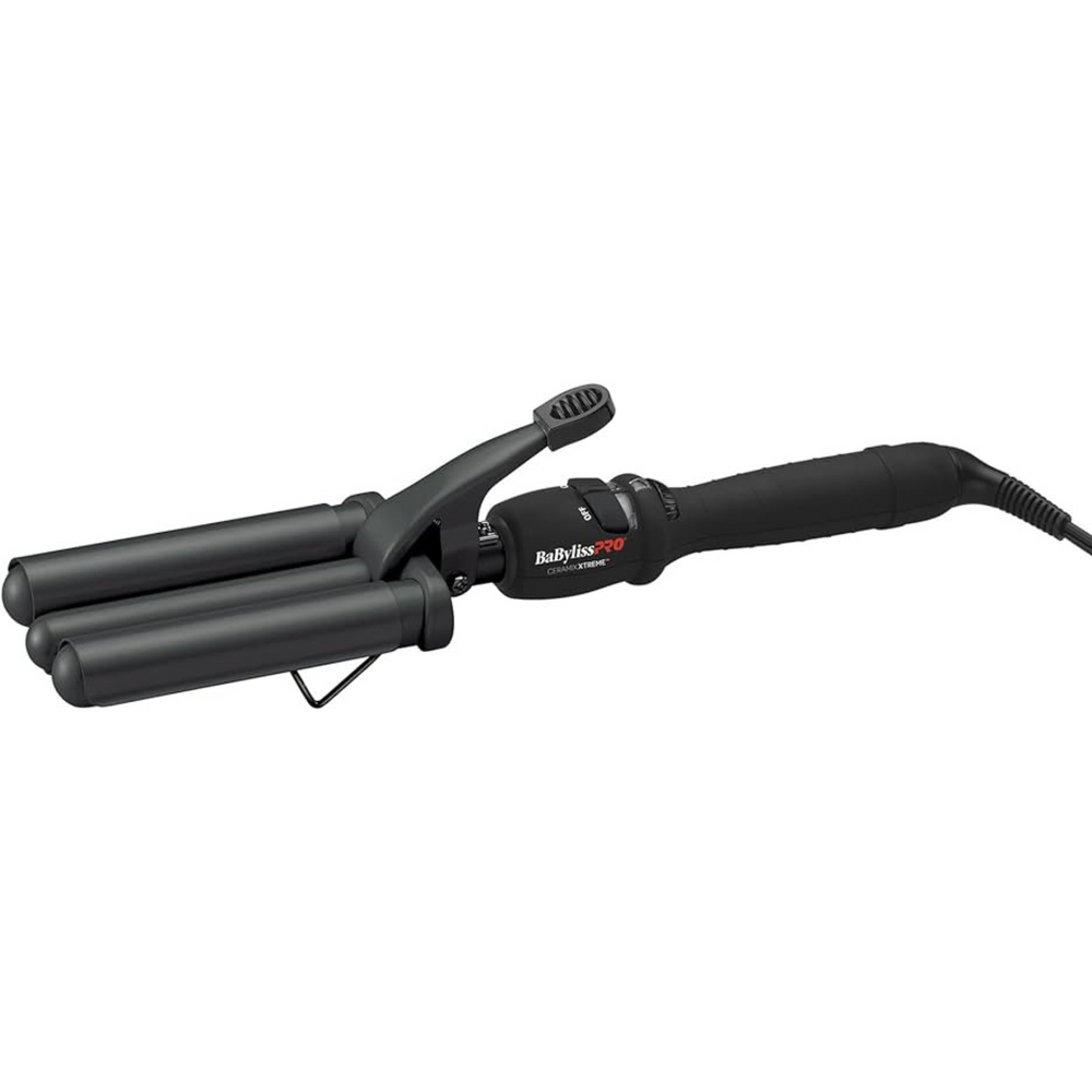 BABYLISS PRO_Ceramix XTreme - Fer à onduler à trois tubes en céramique_7/8 po-Noir_Gisèle produits de beauté