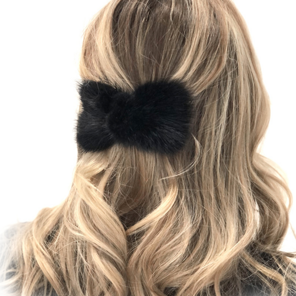 BALUCHON_Baluchon - Barrette boucle imitation fourrure_Noir-_Gisèle produits de beauté
