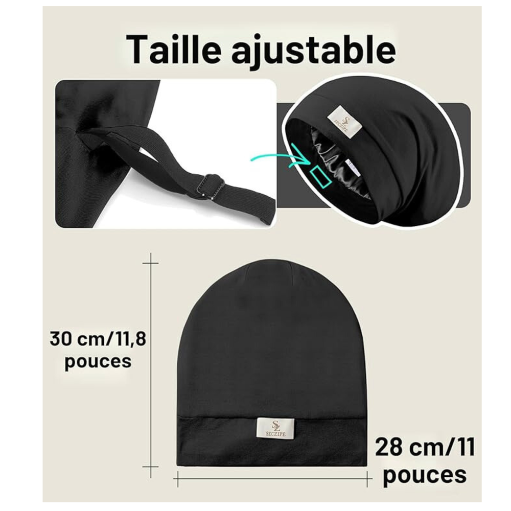 BONNET EN SATIN  POUR DORMIR