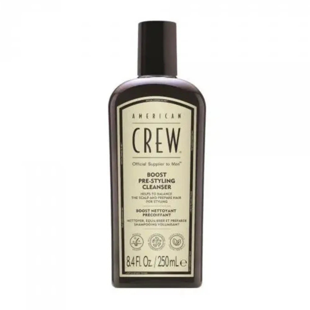 Shampoing volumisant nettoie et prépare les cheveux avant le coiffage pour un effet volumineux, par American Crew.