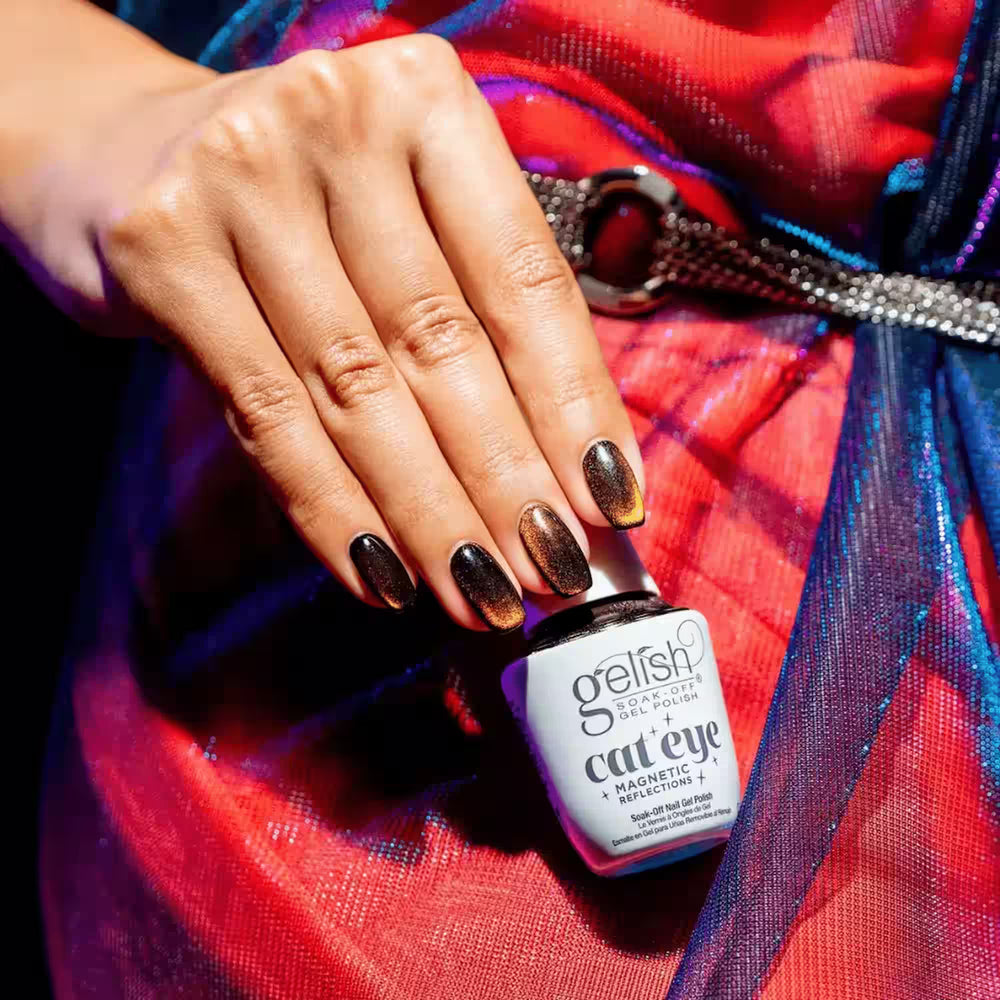 Bouteille de vernis à ongles gel Gelish Cat Eye Reflection, de couleur: Can You Handle it?.