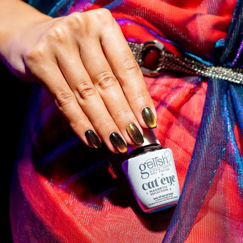 Bouteille de vernis à ongles gel Gelish Cat Eye Reflection, de couleur: Can You Handle it?.