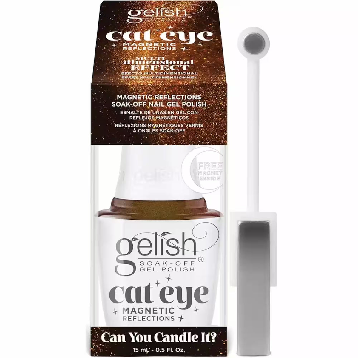 Bouteille de vernis à ongles gel Gelish Cat Eye Reflection, de couleur: Can You Handle it?.