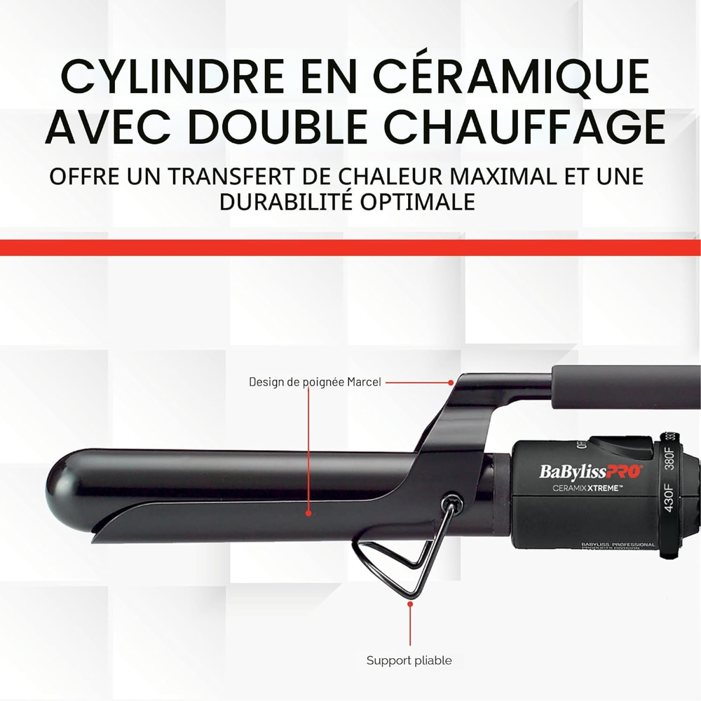 CERAMIX XTREME - FER À FRISER POIGNÉE MARCEL 3/4"