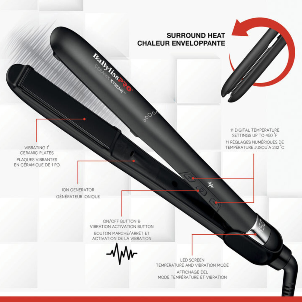 CERAMIX XTREME - FER PLAT VIBRANT CÉRAMIQUE 1"