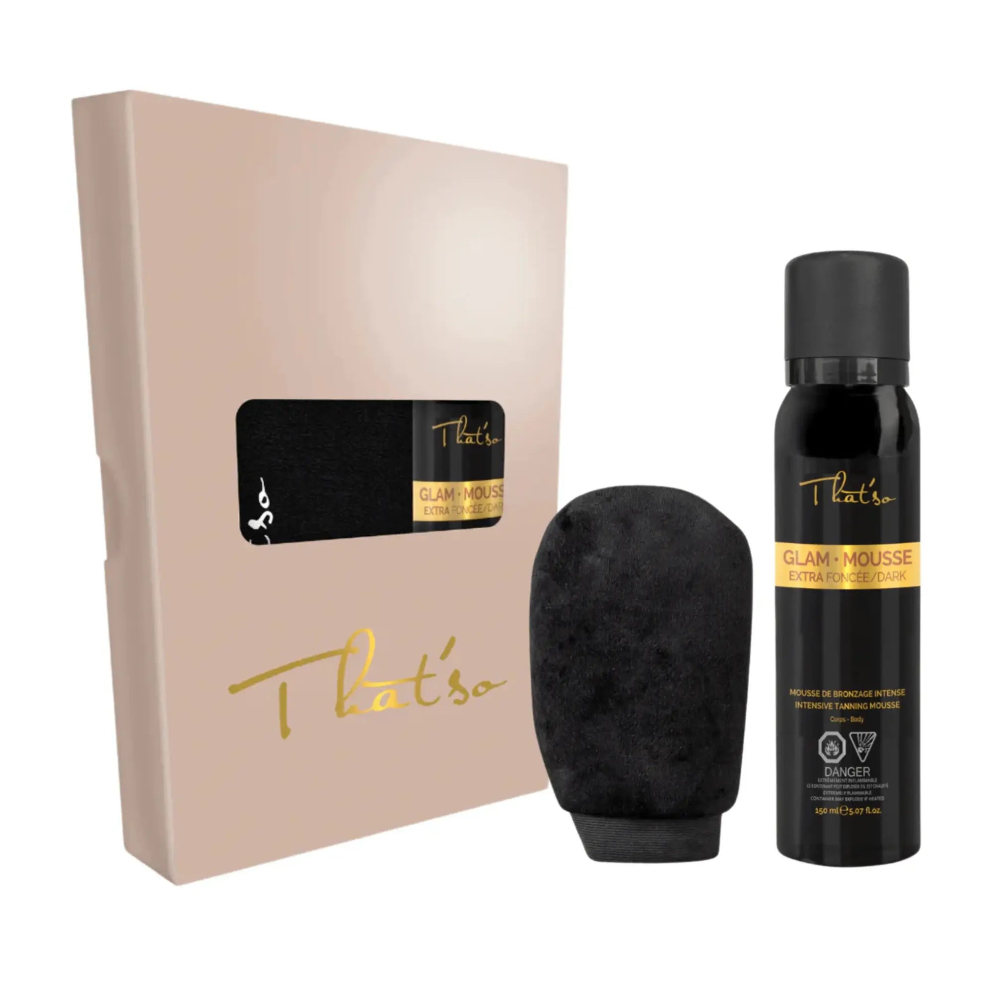EXTRA DARK GLOW SET - GLAM SPRAY AND MITT