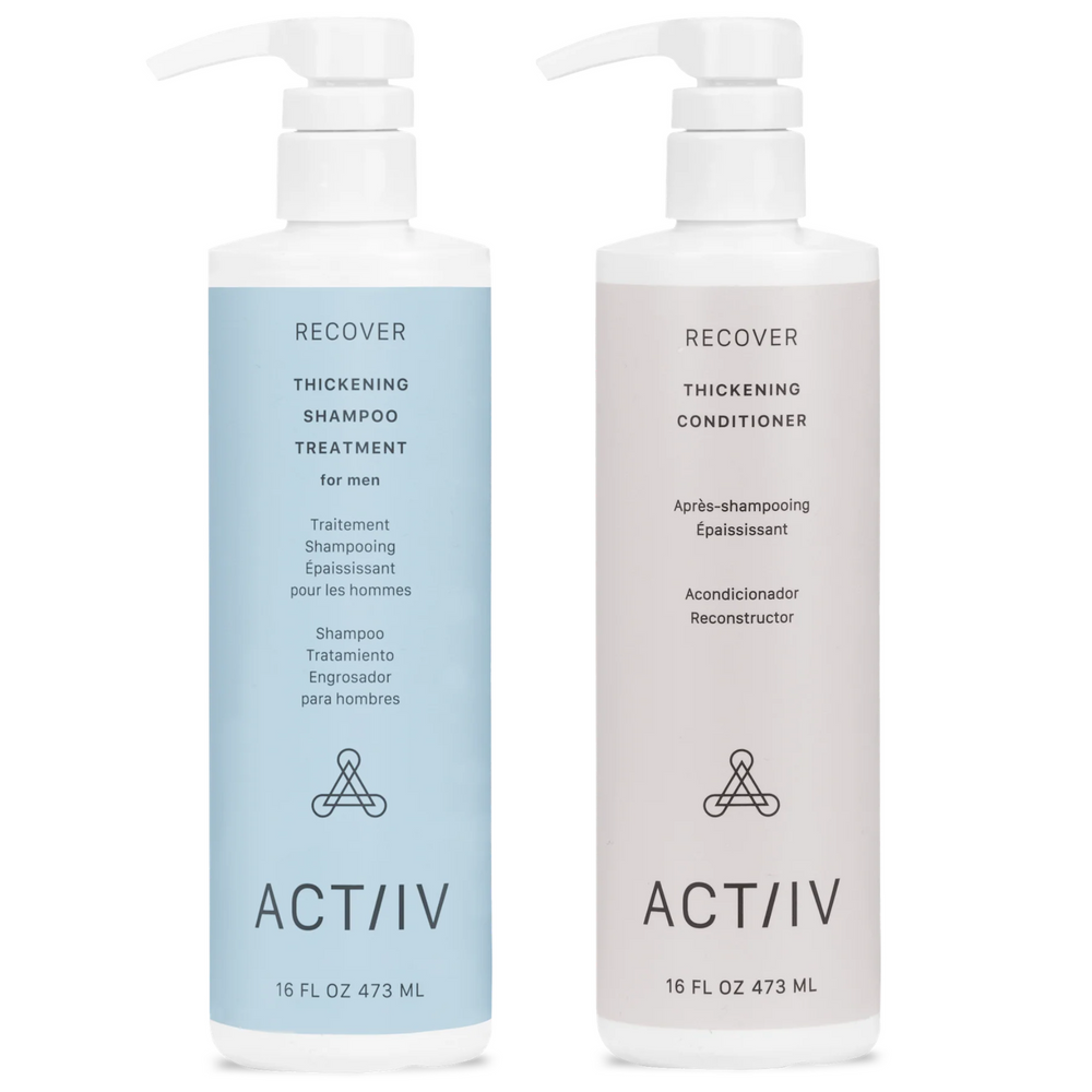 DUO RECOVER - SHAMPOOING ET REVITALISANT ÉPAISSISSANT POUR HOMME
