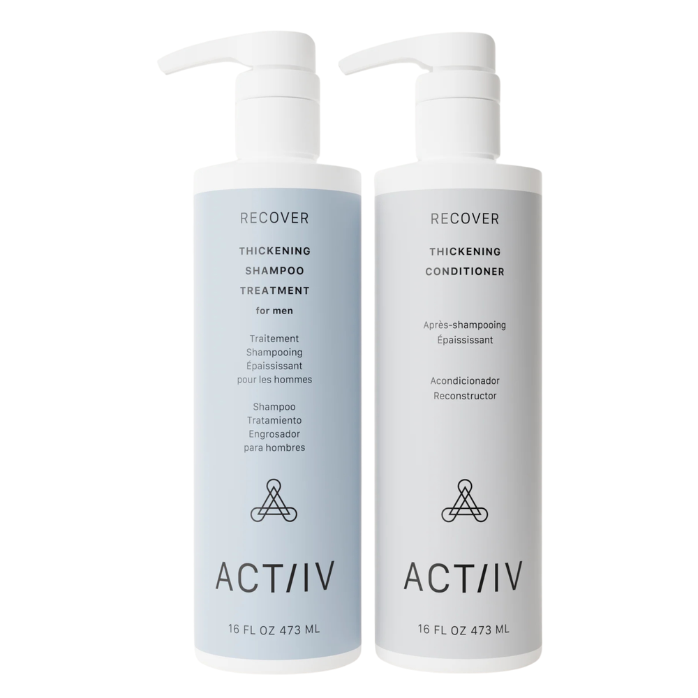 DUO RECOVER - SHAMPOOING ET REVITALISANT ÉPAISSISSANT POUR HOMME
