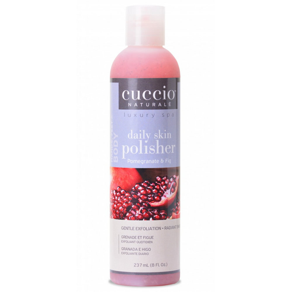 CUCCIO_Exfoliant doux pour une peau éclatante et lisse_Pomme grenade et figue-240ml_Gisèle produits de beauté