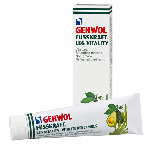 Boîte et tube de crème Gehwol Fusskraft Leg Vitality 125ml