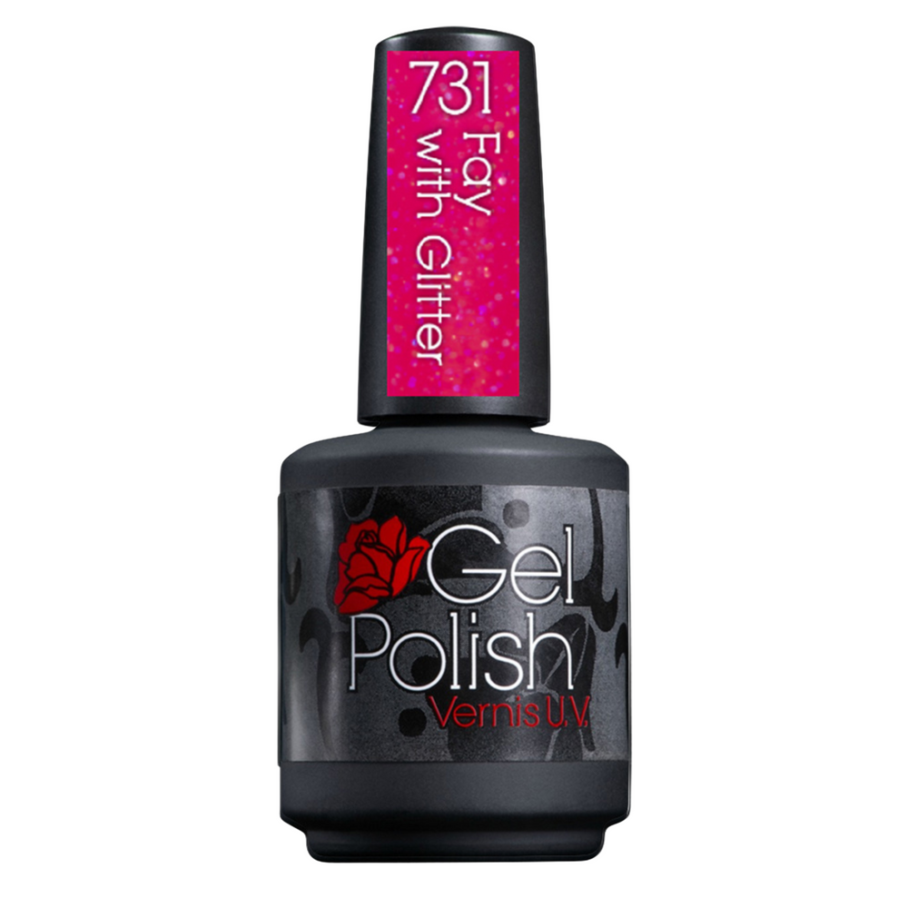 GEL POLISH_Gel Polish - Vernis gel UV_731 - Fay with glitter-1/2 oz_Gisèle produits de beauté