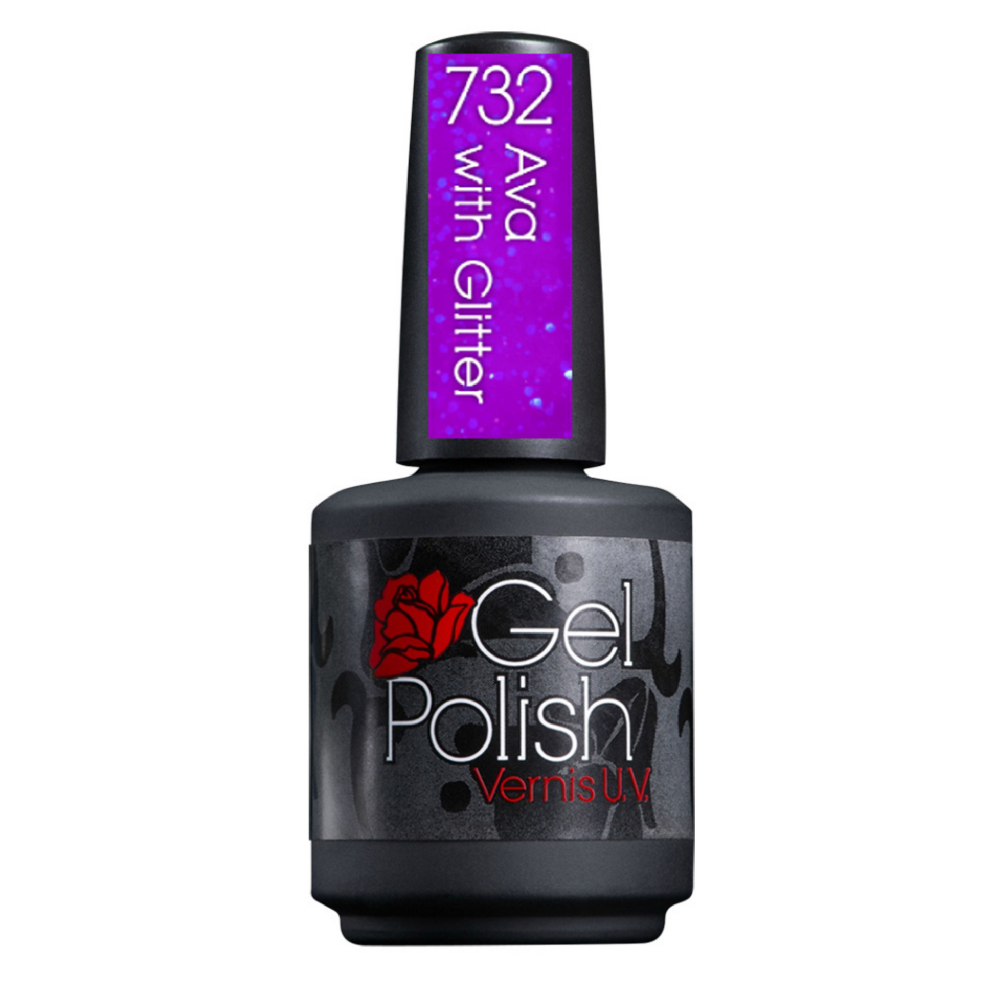 GEL POLISH_Gel Polish - Vernis gel UV_732 - Ava with glitter-1/2 oz_Gisèle produits de beauté