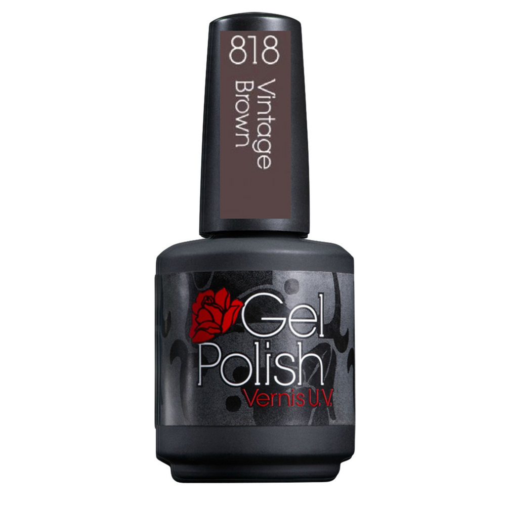 GEL POLISH_Gel Polish - Vernis gel UV_818 - Vintage Brown-1/2 oz_Gisèle produits de beauté