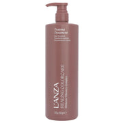 bouteille brune de traitement capillaire L'anza Healing ColorCare Trauma Treatment : revitalisant réparateur sans rinçage pour cheveux colorés et abîmés, contenant 950 ml.