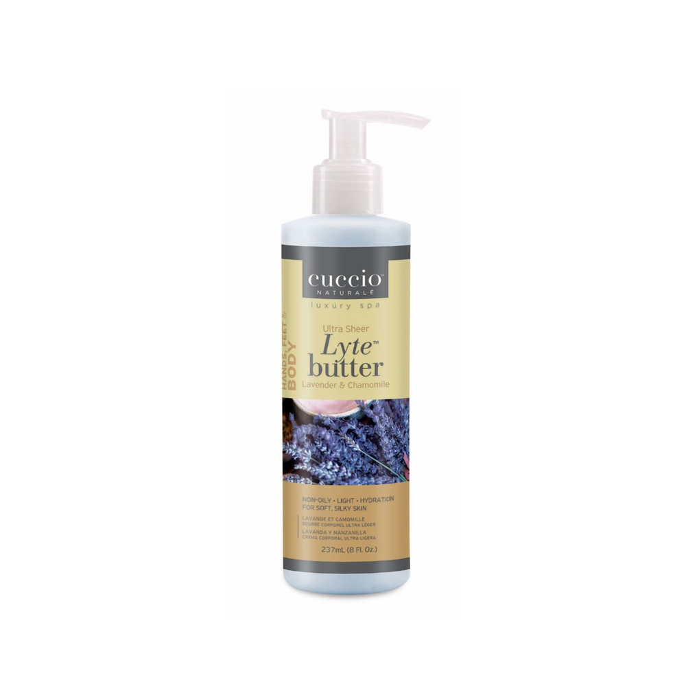 CUCCIO_Lyte Butter - Beurre corporel ultra léger_237ml-Lavande et camomille_Gisèle produits de beauté